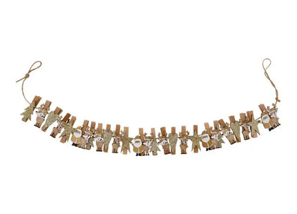 Adventskalender DIY, 24 Clips auf Schnur, 110 cm – Festlicher Countdown | Individuelle Deko TK Gruppe® Grosshandel 