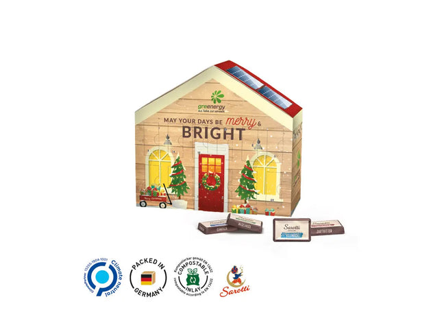 Adventskalender in Hausform, festlich und unterhaltsam TK Gruppe® Grosshandel 