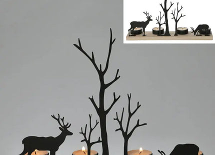 Adventsleuchter, ca. 30 cm breit – Traditioneller Weihnachtsleuchter | Rustikaler Kerzenhalter TK Gruppe® Grosshandel 