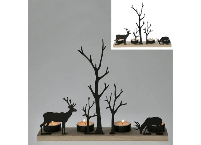 Adventsleuchter, ca. 30 cm breit – Traditioneller Weihnachtsleuchter | Rustikaler Kerzenhalter TK Gruppe® Grosshandel 