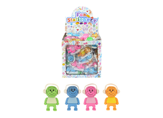 Affen-Radiergummi 5cm, 4 verschiedene Farben TK Gruppe® Grosshandel 