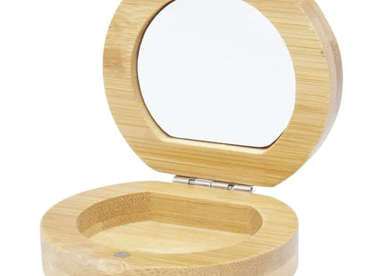 Afrodit Taschenspiegel aus Bambus in Naturton - Öko-Chic & Praktisch, 100 Zeichen TK Gruppe® Grosshandel 