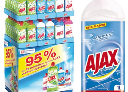 Ajax Allzweckreiniger 1 Liter Großpackung - 144 Flaschen Display für effiziente Reinigung TK Gruppe® Grosshandel 