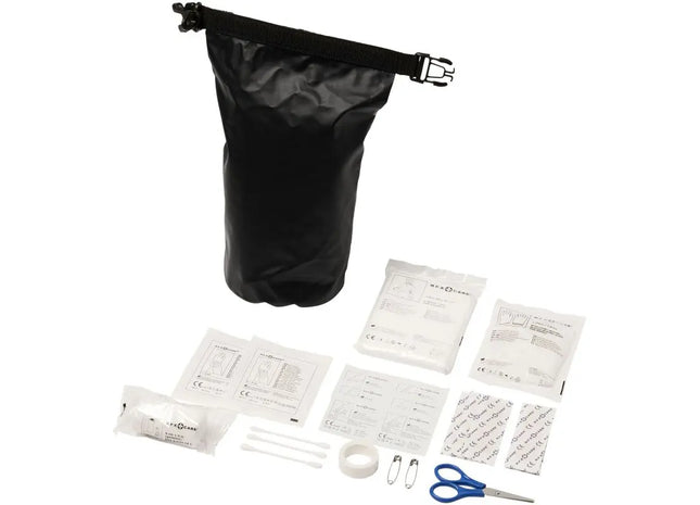 Alexander 30-teiliges Erste-Hilfe-Set mit wasserfester Tasche - schwarz: Alexander 30-teiliges Notfall-Kit in Wasserdichter Schwarzer Tasche - Umfassend & Sicher TK Gruppe® Grosshandel 