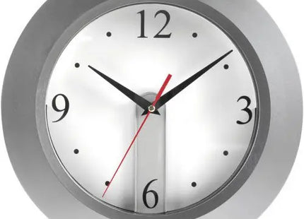 Ali Kunststoff Wanduhr - Modernes Silber, Leichtgewicht, 25 cm Durchmesser TK Gruppe® Grosshandel 