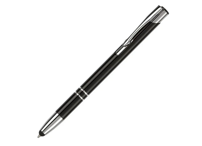 Alicante Stylus Ballpoint Pen - Schwarz - Multifunktionaler Schreibstift mit Touchscreen-Funktion TK Gruppe® Grosshandel 
