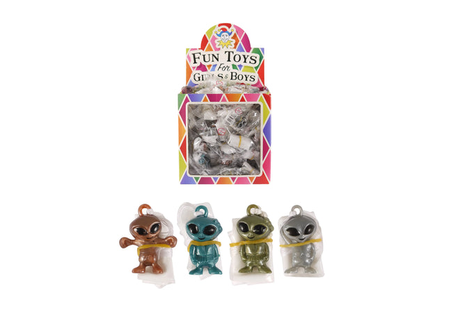 Alien Fallschirmspringer, 3,1 cm, 4 Designs und Varianten - Spaßspielzeug für Kinder TK Gruppe® Grosshandel 