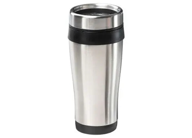 Allan Isolierbecher 400ml – Elegant in Silber & Schwarz TK Gruppe® Grosshandel 