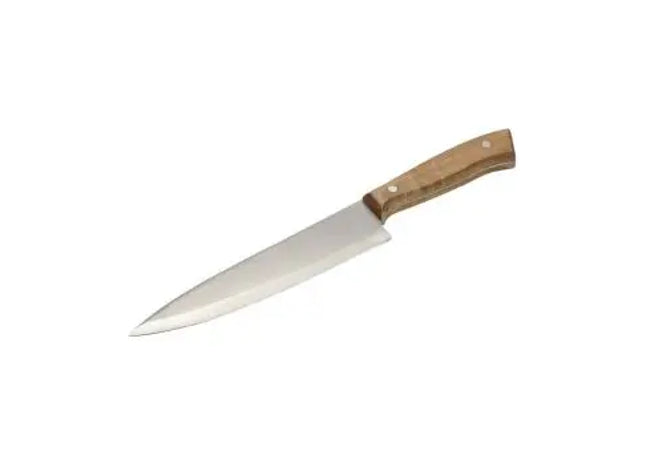 Allround Chefmesser, Vielseitiges Küchenmesser - Silber mit Naturgriff TK Gruppe® Grosshandel 