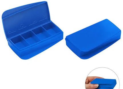 Alpha Vierfach-Pillendose in Blau – Organisiert & Zugänglich TK Gruppe® Grosshandel 