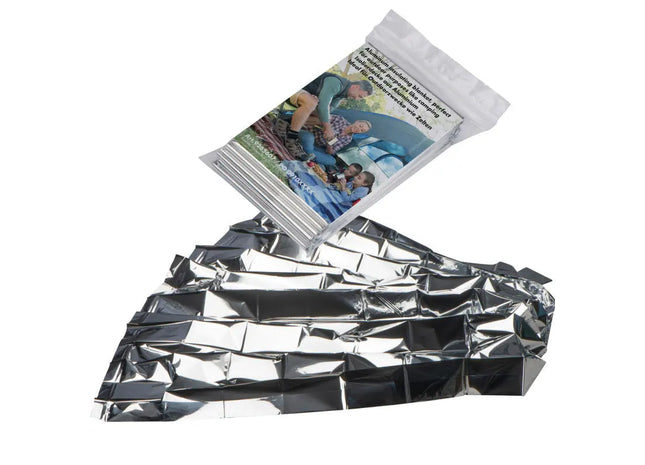 Alu-Isolierdecke im Taschenformat, silbergrau – Wärme und Schutz überall TK Gruppe® Grosshandel 