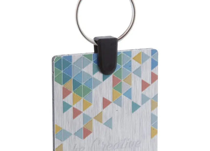 Aluudy C Schlüsselanhänger quadratisch - Silber, Modern, Elegant TK Gruppe® Grosshandel 