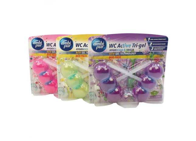 Ambi Pur Active Trigel Toilet Freshener, 2x45g, Assorted Varieties - Long-Lasting Clean TK Gruppe® Grosshandel 