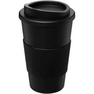 Americano 350ml Isolierbecher mit Schutzring - Elegantes Schwarz TK Gruppe® Grosshandel 