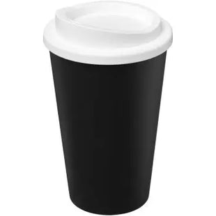 Americano Eco 350ml Recycle-Becher, Schwarz-Weiß – Umweltbewusst TK Gruppe® Grosshandel 