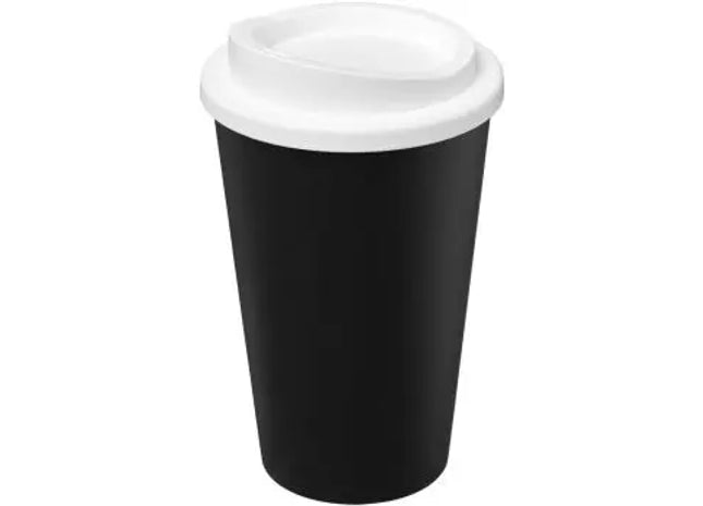 Americano Eco 350ml Recycle-Becher, Schwarz-Weiß – Umweltbewusst TK Gruppe® Grosshandel 
