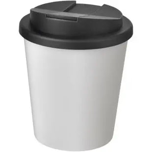 Americano Espresso 250ml Isolierbecher mit Sicherheitsverschluss – Weiß-Schwarz TK Gruppe® Grosshandel 