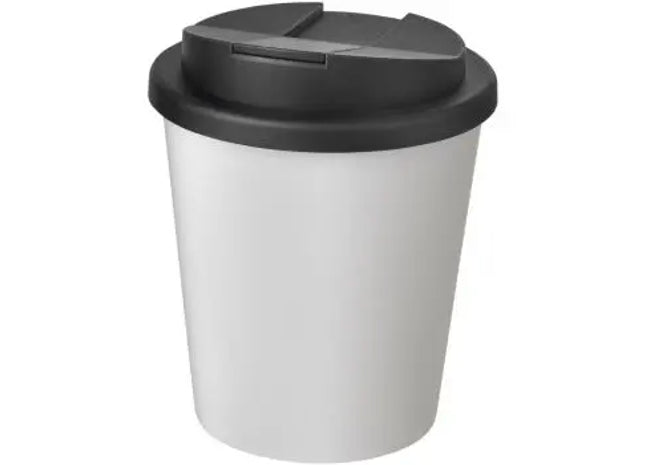 Americano Espresso 250ml Isolierbecher mit Sicherheitsverschluss – Weiß-Schwarz TK Gruppe® Grosshandel 