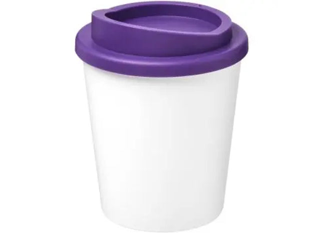 Americano Espresso 250ml Thermobecher, Weiß-Lila – Kompakt & Farbenfroh TK Gruppe® Grosshandel 