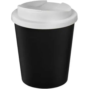 Americano Espresso Eco 250ml, Recycelter Isolierbecher, Schwarz-Weiß TK Gruppe® Grosshandel 
