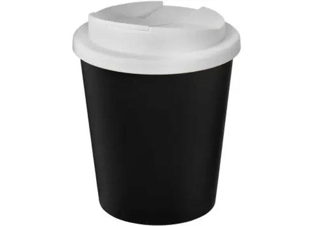 Americano Espresso Eco 250ml, Recycelter Isolierbecher, Schwarz-Weiß TK Gruppe® Grosshandel 