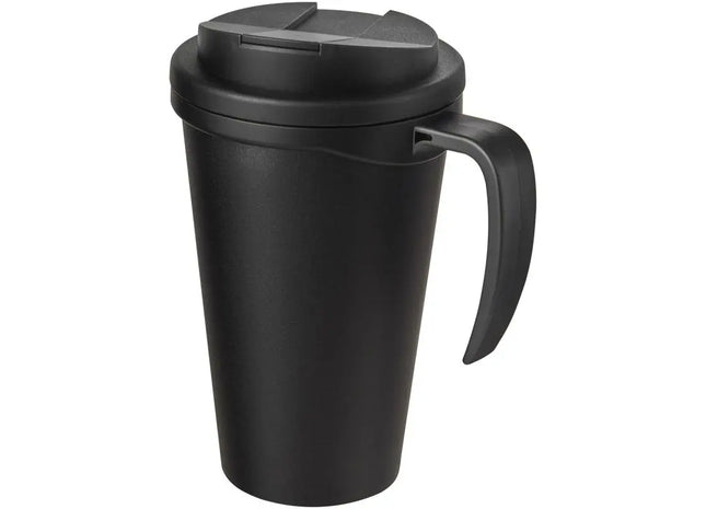 Americano Grande 350 ml Isolierbecher mit auslaufsicherem Schraubverschluss - Schwarz glänzend TK Gruppe® Grosshandel 