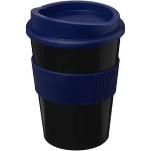 Americano Medio 300ml Becher mit Sicherheitsring - Schwarz-Blau TK Gruppe® Grosshandel 