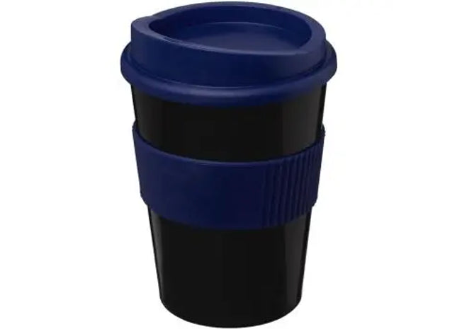 Americano Medio 300ml Becher mit Sicherheitsring - Schwarz-Blau TK Gruppe® Grosshandel 