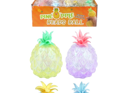 Ananas-Quetschspielzeug, 11 cm, 4er-Set in verschiedenen Farben, Stressabbau TK Gruppe® Grosshandel 