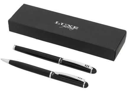 Andante Duo Stiftset - Geschenkbox, Schwarz mit Schwarzer Mine, Elegant TK Gruppe® Grosshandel 