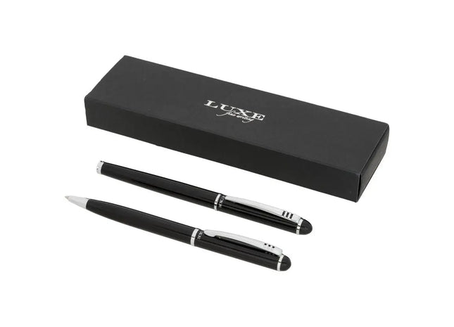Andante Duo Stiftset - Geschenkbox, Schwarz mit Schwarzer Mine, Elegant TK Gruppe® Grosshandel 