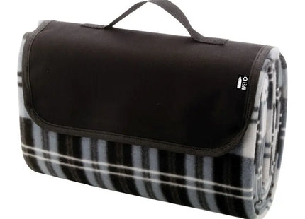 Angama RPET Picknickdecke in Schwarz - Nachhaltig & Komfortabel TK Gruppe® Grosshandel 