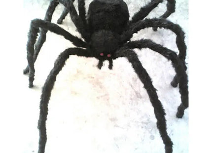Animierte schwarze Spinne mit roten Augen - Halloween-Deko, ca. 200cm Durchmesser TK Gruppe® Grosshandel 