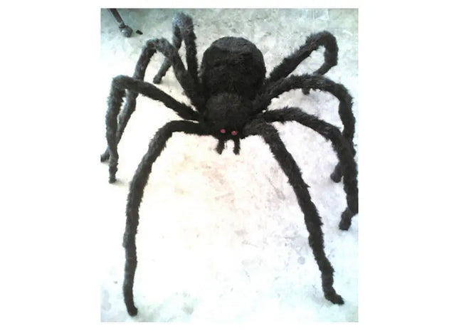 Animierte schwarze Spinne mit roten Augen - Halloween-Deko, ca. 200cm Durchmesser TK Gruppe® Grosshandel 