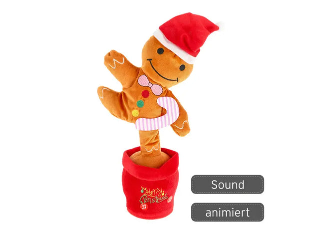 Animierter Lebkuchenmann, singend und tanzend, ca. 32 cm hoch TK Gruppe® Grosshandel 