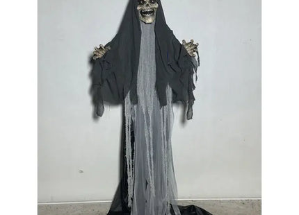 Animierter Sensenmann - Teleskopische Halloween-Deko, ca. 180-215cm hoch TK Gruppe® Grosshandel 