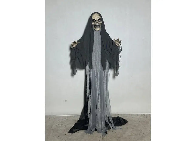 Animierter Sensenmann - Teleskopische Halloween-Deko, ca. 180-215cm hoch TK Gruppe® Grosshandel 