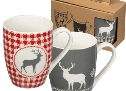 Ankara 2er Weihnachtstassenset – Bunte Festtagsbecher für gemütliche Stunden TK Gruppe® Grosshandel 
