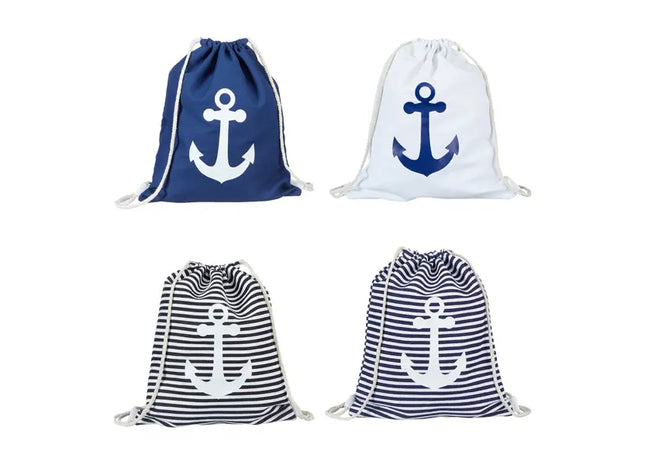 Anker-Matchtasche, 4er-Pack - Stilvolle Tragetaschen für Reisen und Abenteuer TK Gruppe® Grosshandel 