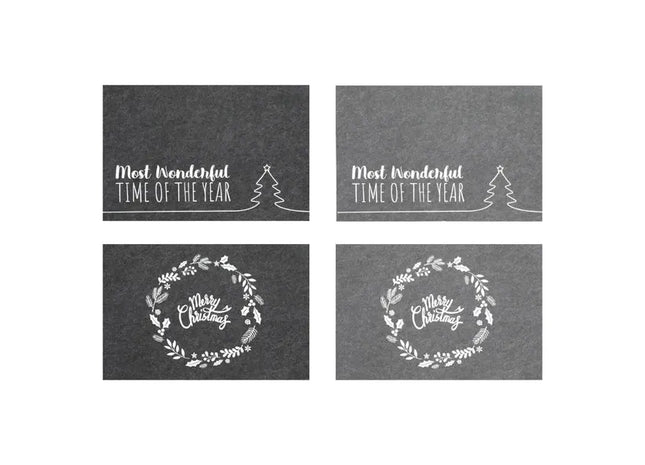 Modernes Filz-Tischset Weihnachten 45x30cm, Grau/Anthrazit – Stilvolle Festtagsdeko TK Gruppe® Grosshandel 