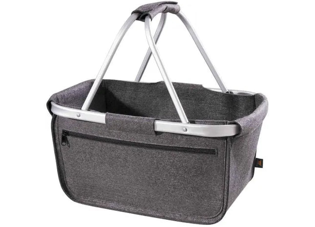 Anthrazitfarbener Filzshopper BASKET - Stilvoller und Robuster Einkaufskorb, Umweltfreundlich TK Gruppe® Grosshandel 