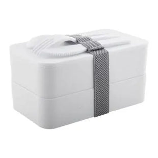 Antibakterielle Bento-Box Fandex in Weiß-Grau – Hygienisch & Langlebig TK Gruppe® Grosshandel 