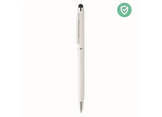 Antibakterieller Alu-Stift NEILO CLEAN - Weiß Hochwertiger, Hygienischer Schreibstift TK Gruppe® Grosshandel 