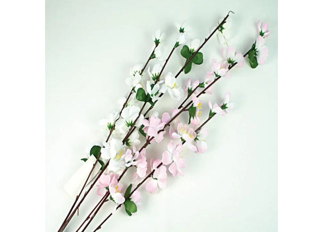 Apfelblütenstrauß Künstlich mit 22 Blumen, 70x13 cm TK Gruppe® Grosshandel 