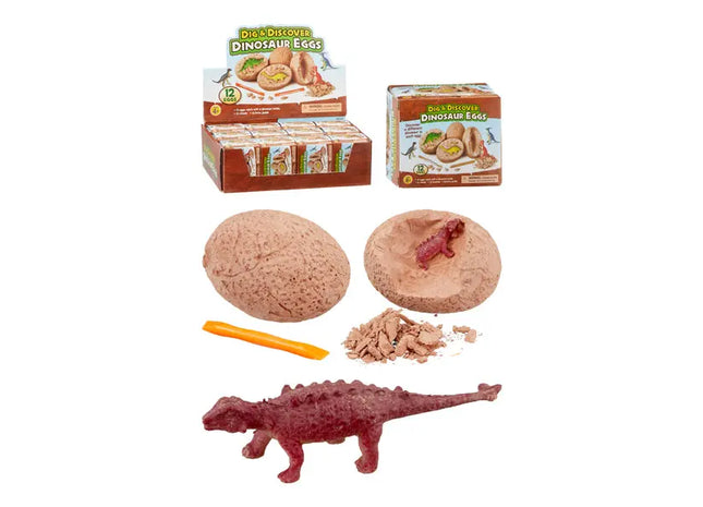 Archäologie-Kit, Dinosaurier-Ei, ca. 7cmH - Lernreiches Ausgrabungsset für Kinder TK Gruppe® Grosshandel 