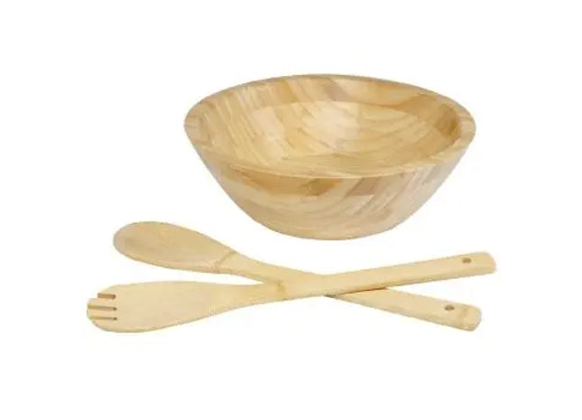 Argulls Natur Bambus Salatschüssel-Set mit Besteck TK Gruppe® Grosshandel 