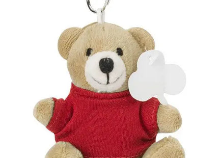 Arnie Teddybär-Schlüsselanhänger in leuchtendem Rot TK Gruppe® Grosshandel 