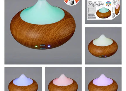 Aroma Diffusor in Holzoptik mit Wellness-Beleuchtung, Ø 13 cm TK Gruppe® Grosshandel 
