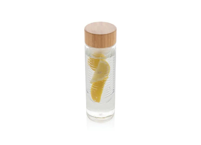 Aromaflasche 450 ml mit Bambusdeckel, Transparent, Ökologisch & Elegant TK Gruppe® Grosshandel 
