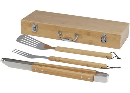 Assadus 3-teiliges Natur-Grillset – Perfektes Zubehör für BBQ-Meister TK Gruppe® Grosshandel 
